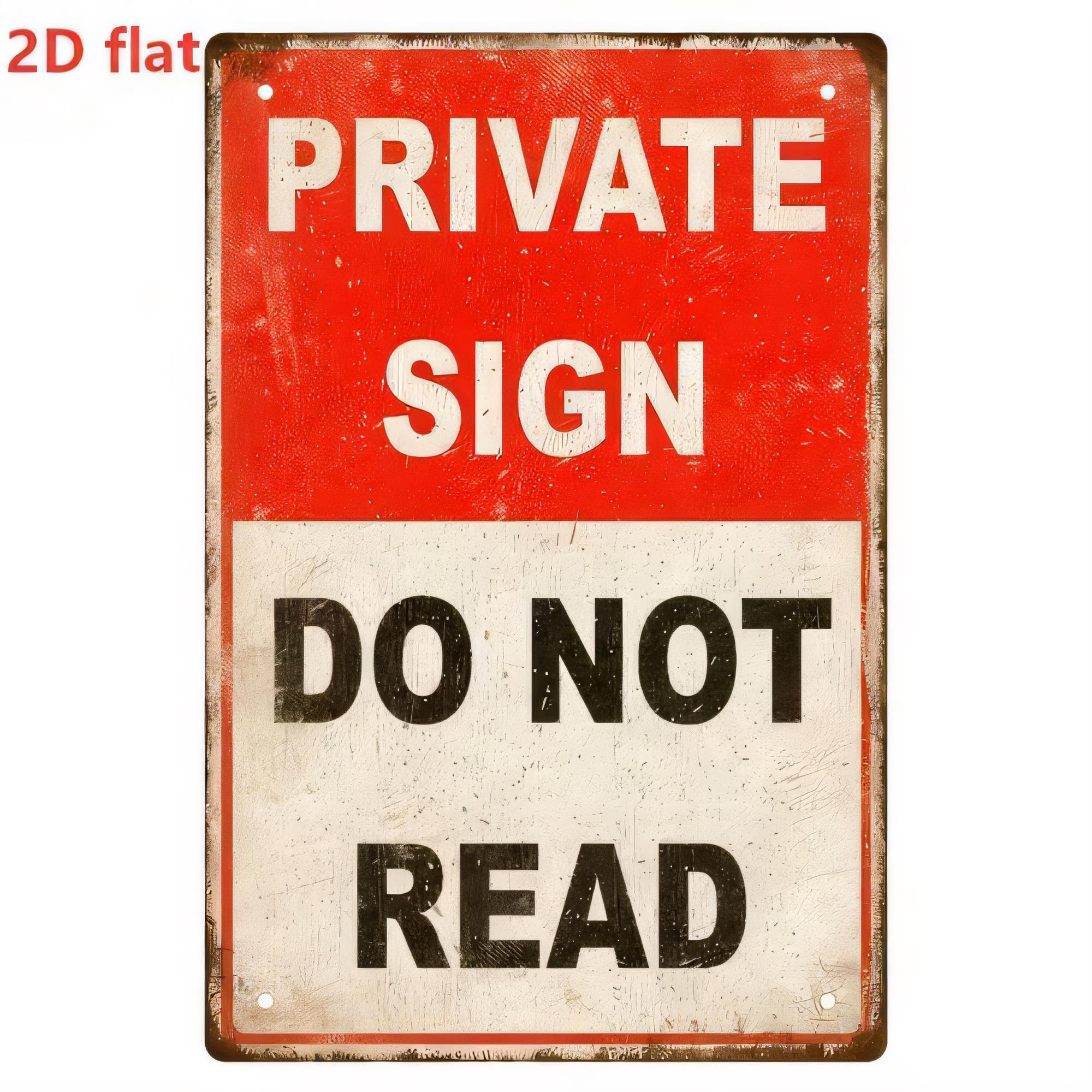 Home Office Ideas - Tin Sign Private Sign Do Not