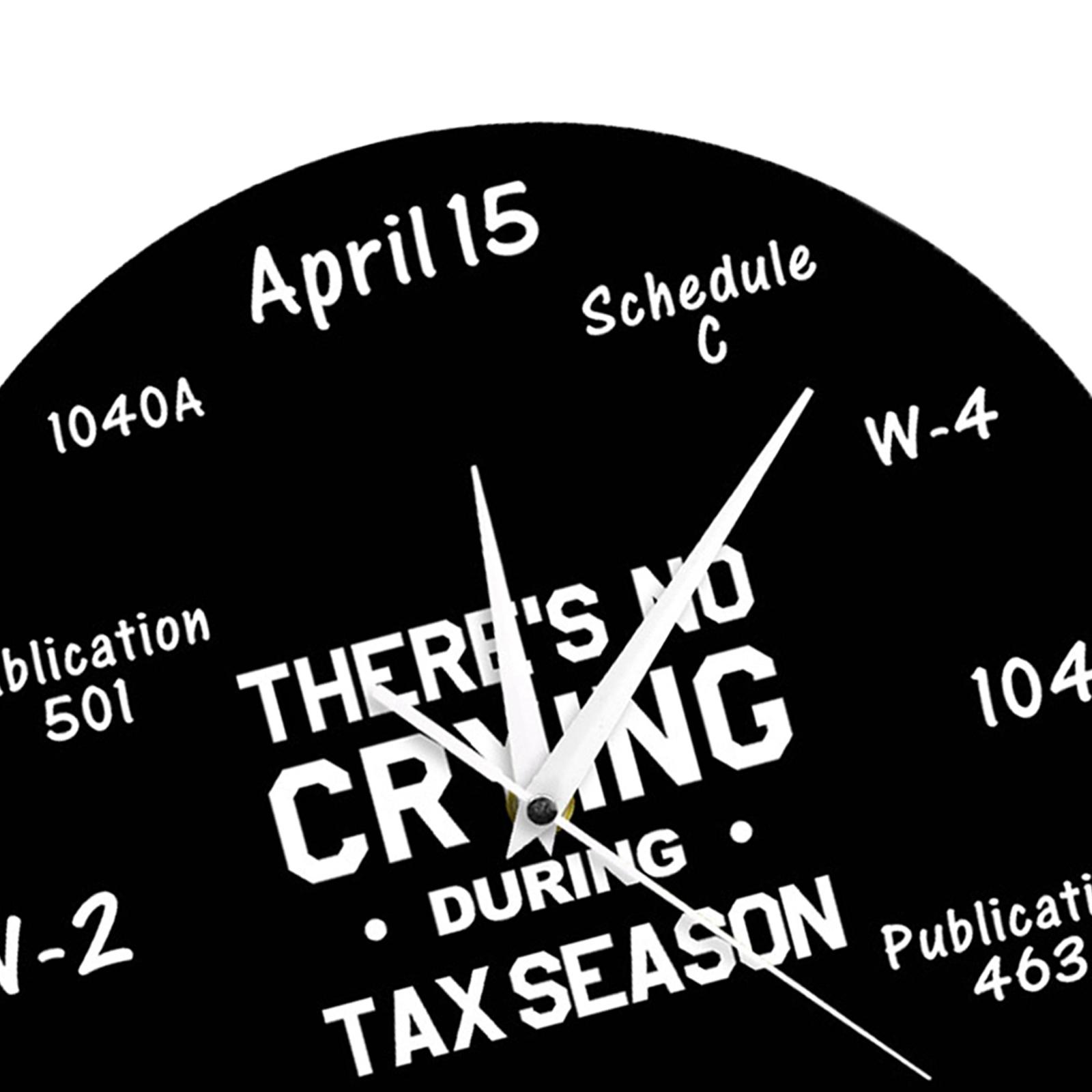 Home Office Tax - Tax Season Wall Clock 12 Inch