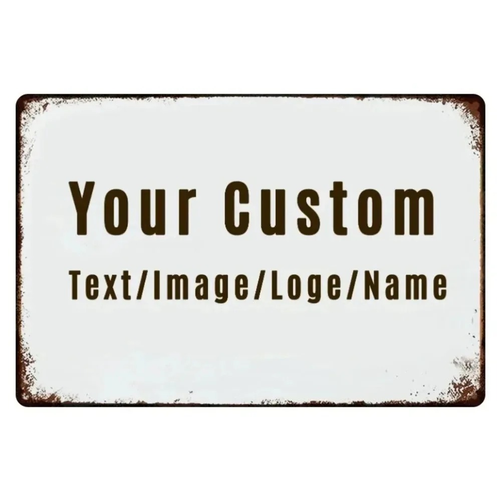 Home Office Ideas - 1pc Personalized Retro Aluminum Sign Custom