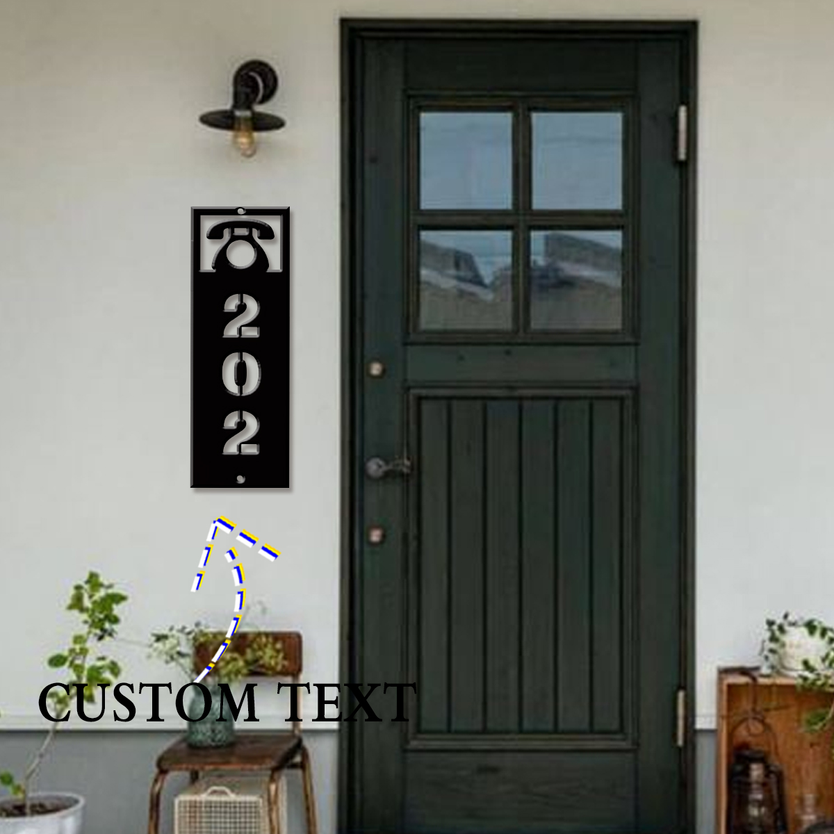 Home Office Box - 1Pc Custom modern Metal Street Address