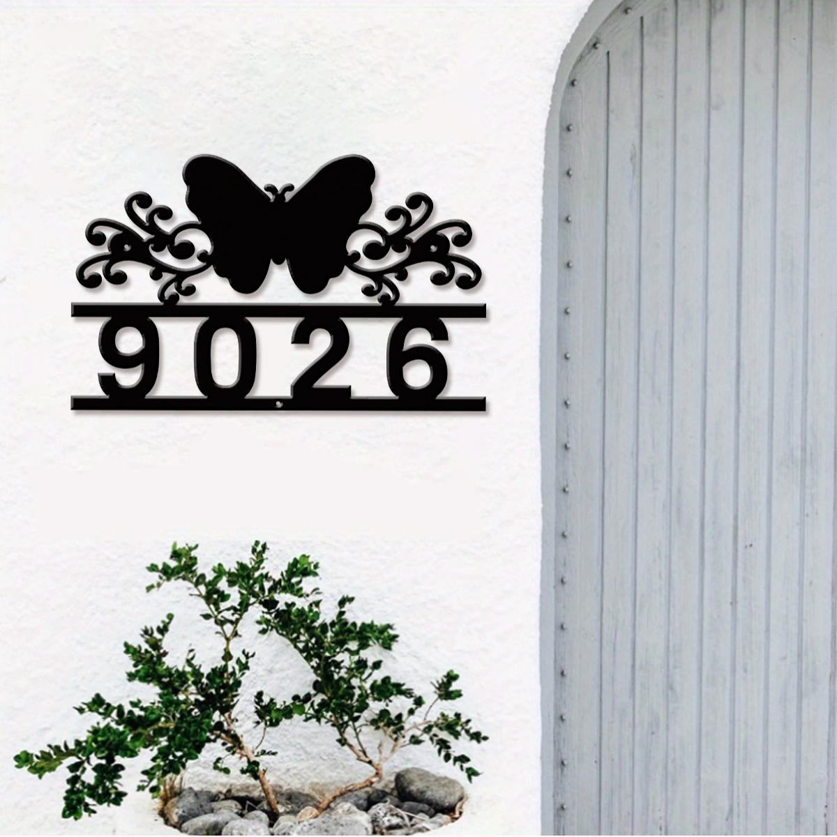 Home Office Box - 1Pc Custom butterfly Metal Street Address