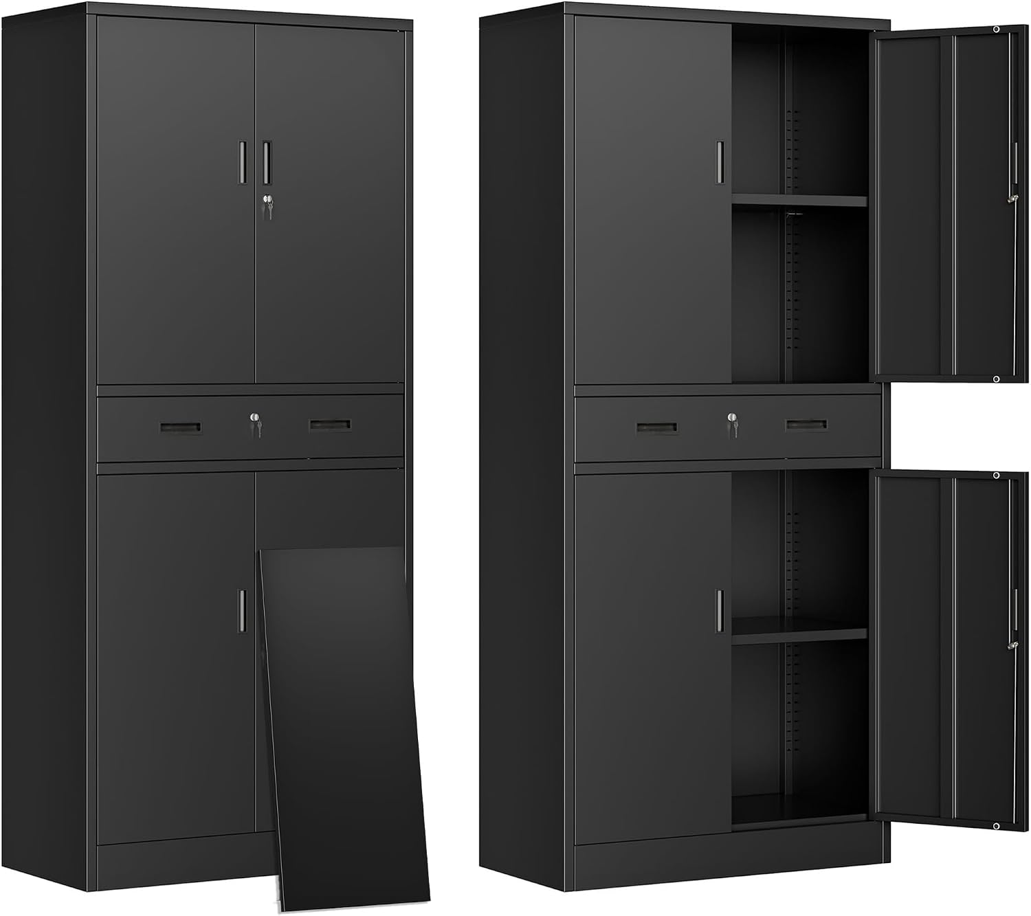 Office Drawer Organizer - Tall Metal Storage Cabinet With Drawer,