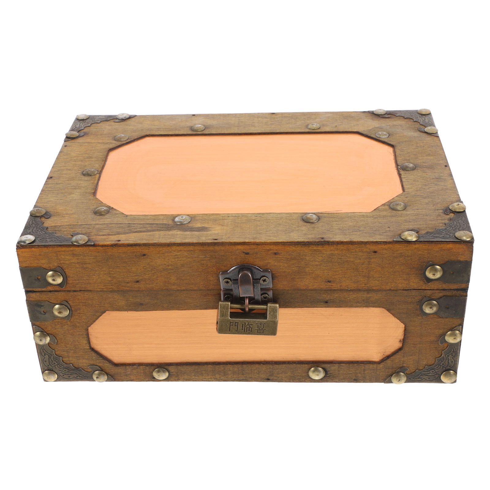 Home Office Box - Wooden Treasure Chest Vintage Keepsake Storage