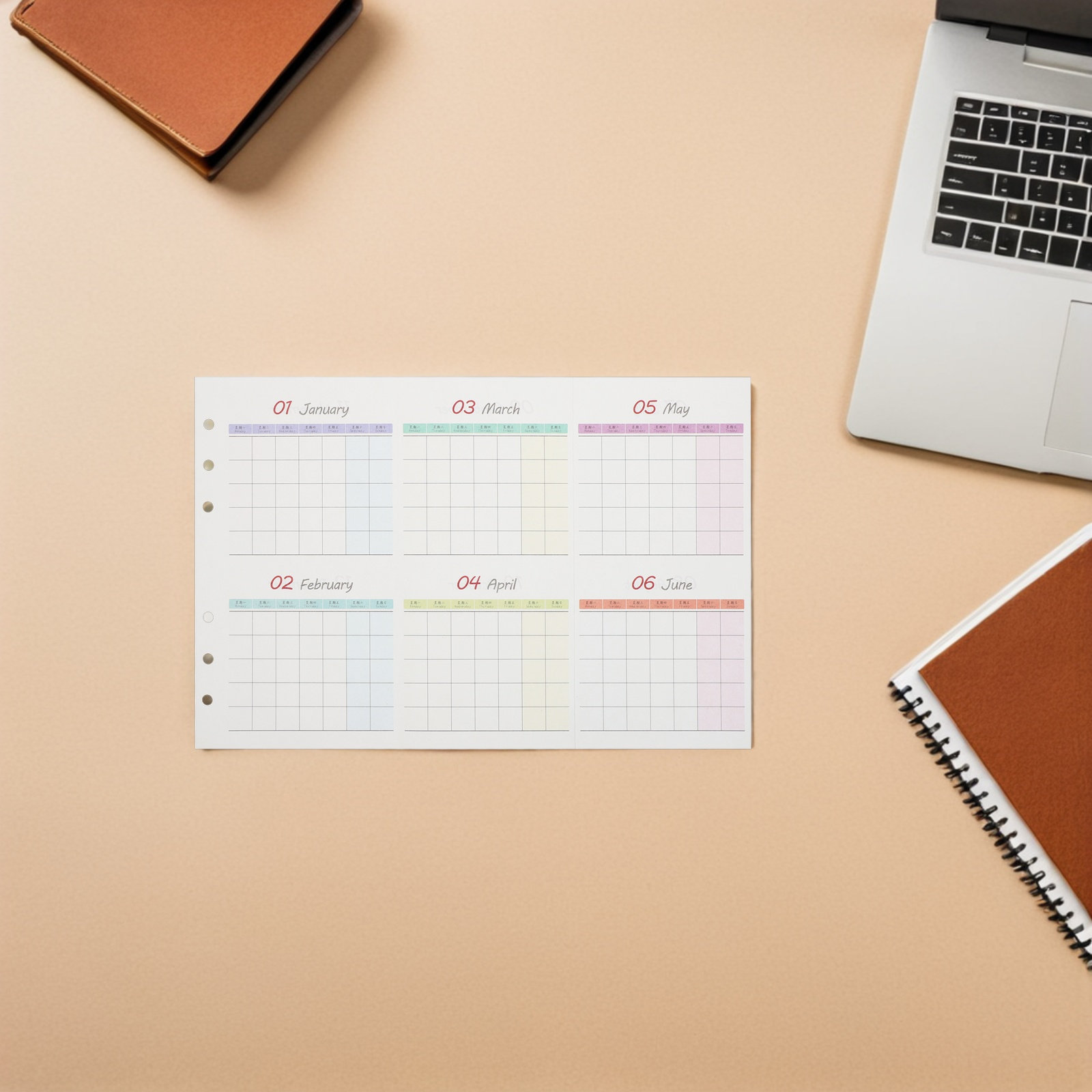 Home Office Budget - 20Sheets A6 Planner Refills for 6