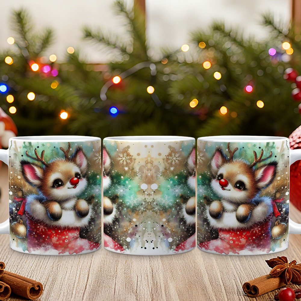 Home Office Design Ideas - 1pc Christmas Themed Ceramic Coffee Mug