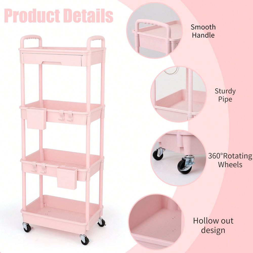 4 Tier Rolling Utility Cart Wi - đánh giá và giá Office Drawer Organizer