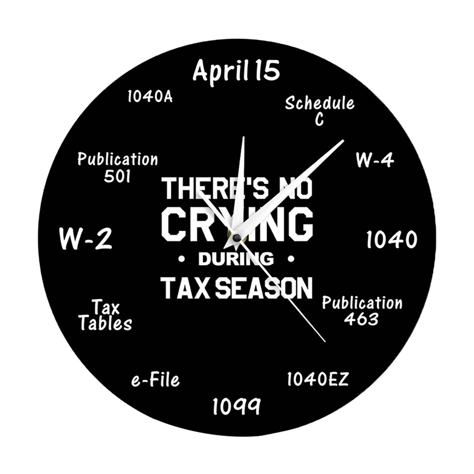 Tax Season Wall Clock 12 Inch  - đánh giá và giá Home Office Tax