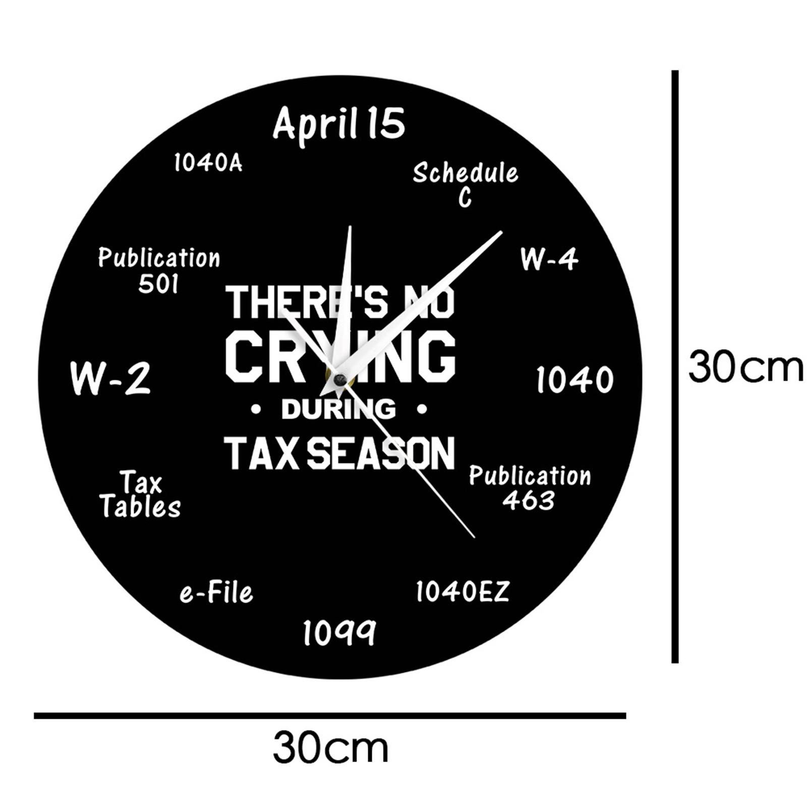 Tax Season Wall Clock 12 Inch  - đánh giá và giá Home Office Tax