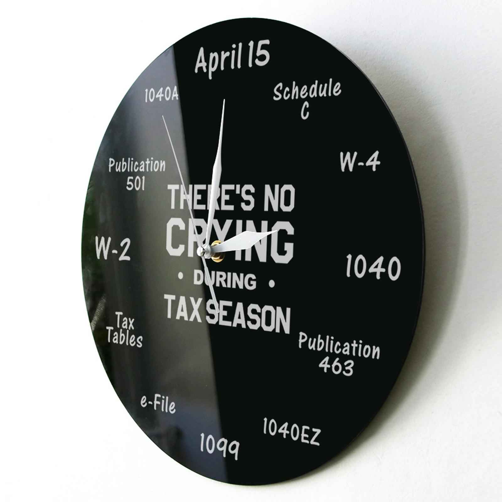 Tax Season Wall Clock 12 Inch  - đánh giá và giá Home Office Tax