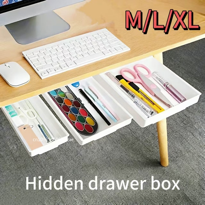 1pc White SelfAdhesive Storage - đánh giá và giá Desk Drawer Small