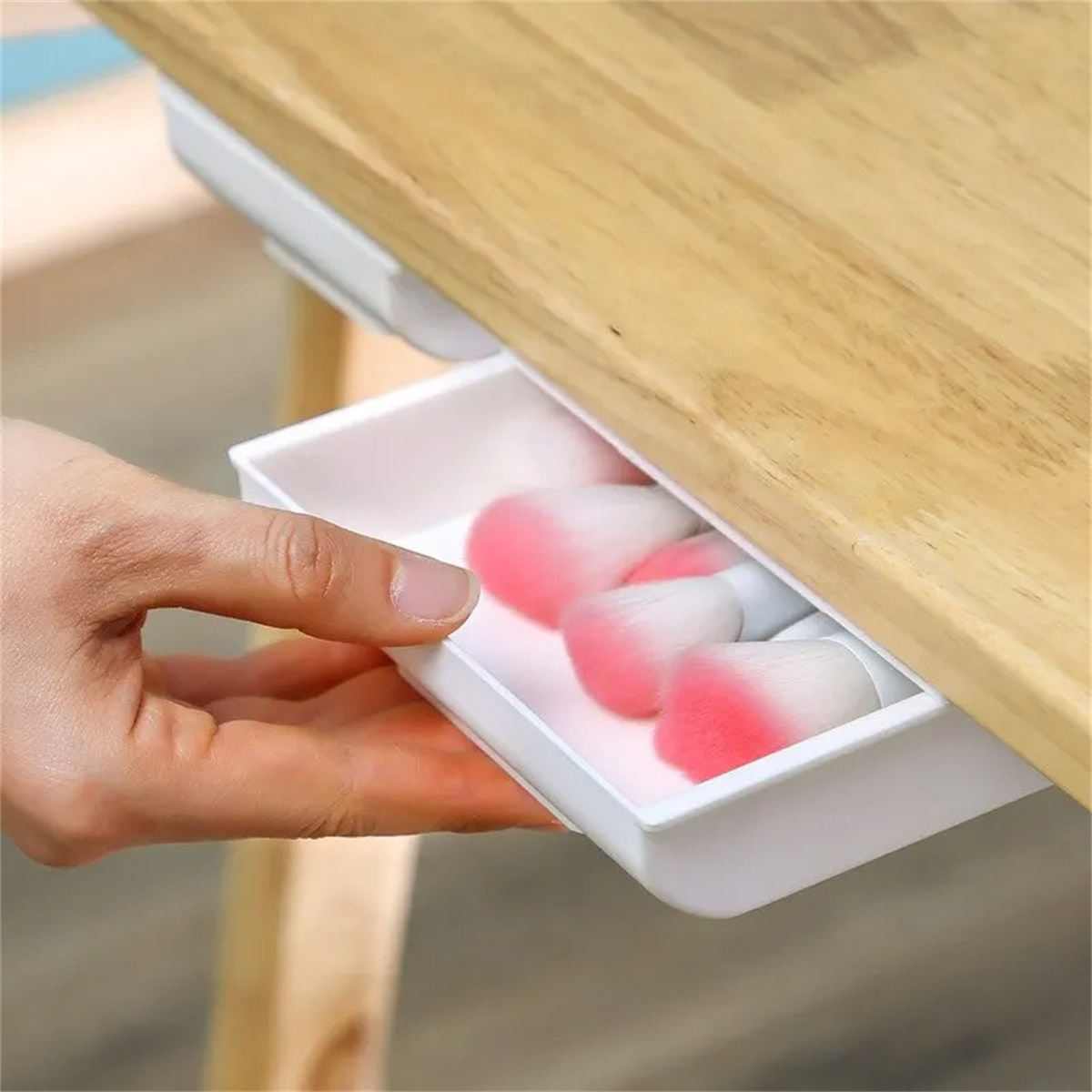 1pc White SelfAdhesive Storage - đánh giá và giá Desk Drawer Small