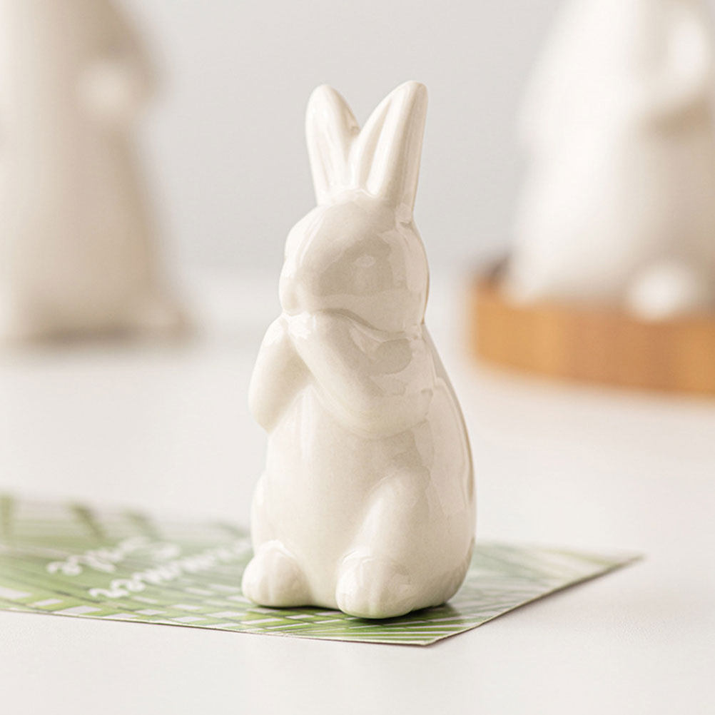 White Ceramic Bunny Decoration - đánh giá và giá Home Office Design Ideas