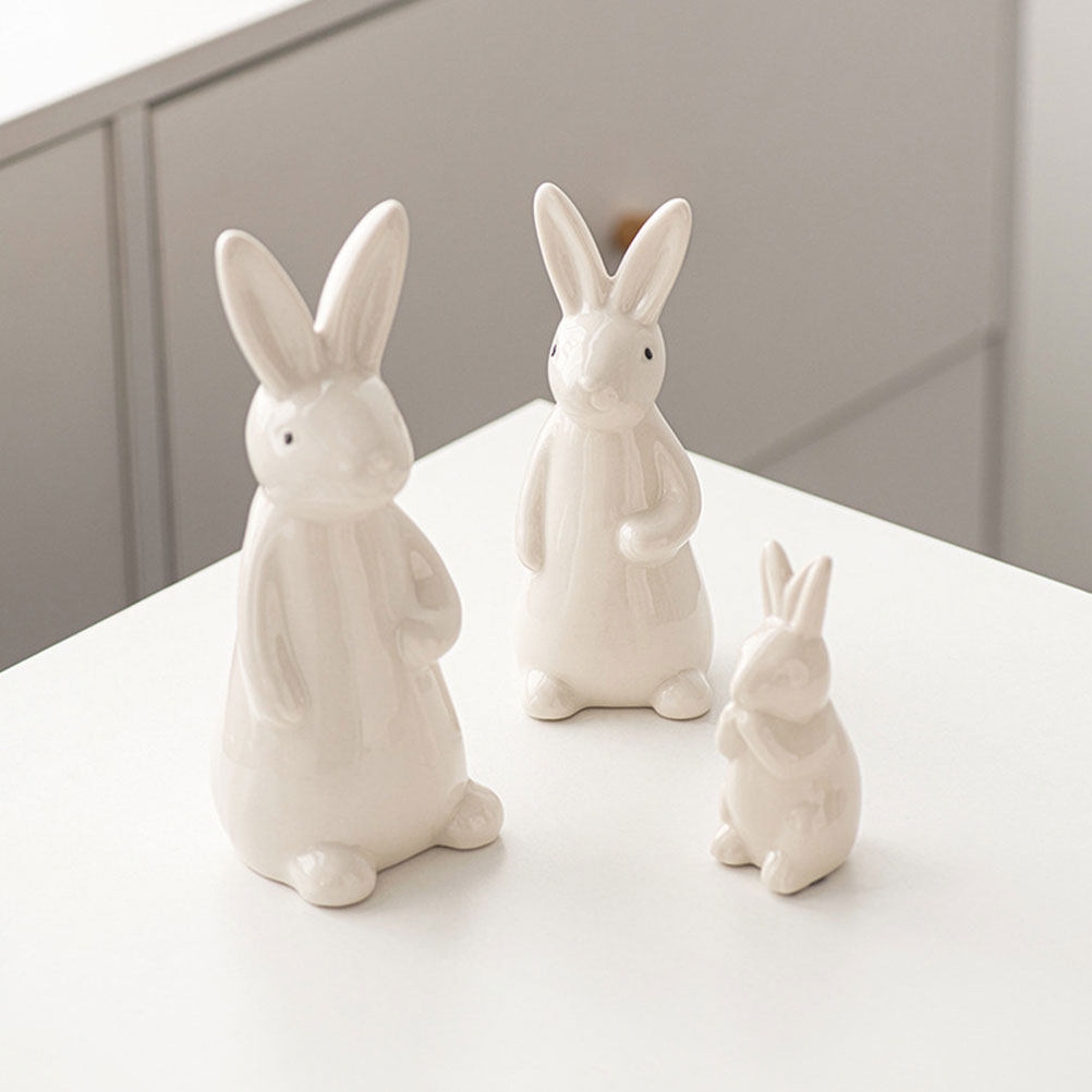 White Ceramic Bunny Decoration - đánh giá và giá Home Office Design Ideas