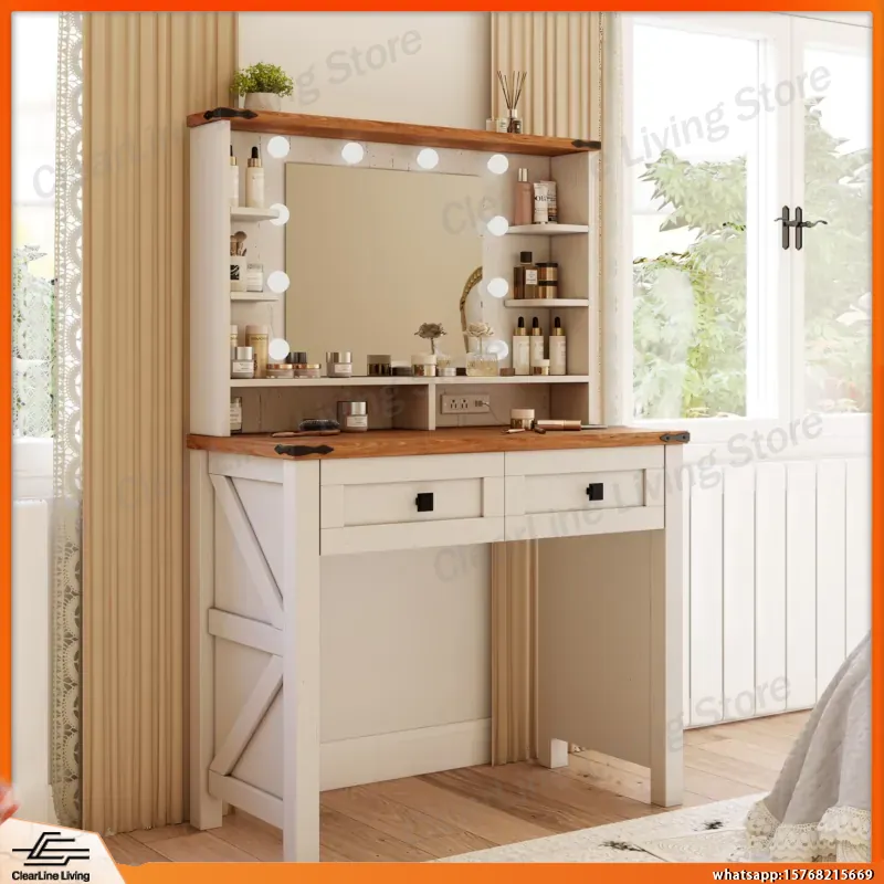 Small Wooden Vanity Desk with  - đánh giá và giá Desk Drawer Small