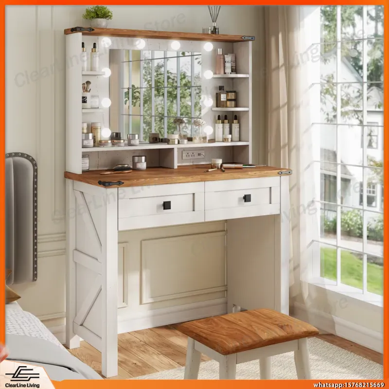 Small Wooden Vanity Desk with  - đánh giá và giá Desk Drawer Small