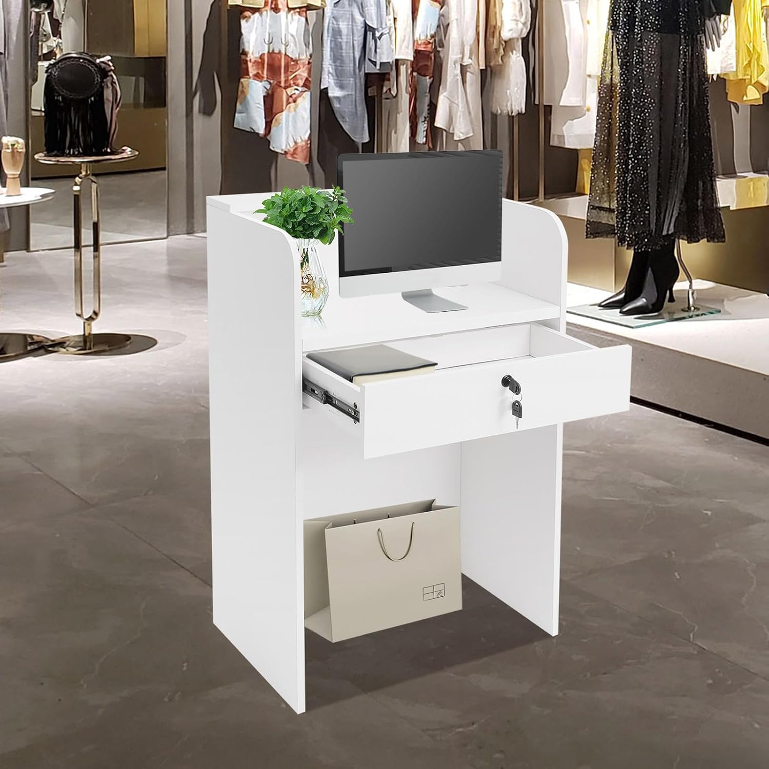 Small Reception Desk with Coun - đánh giá và giá Desk Drawer Small