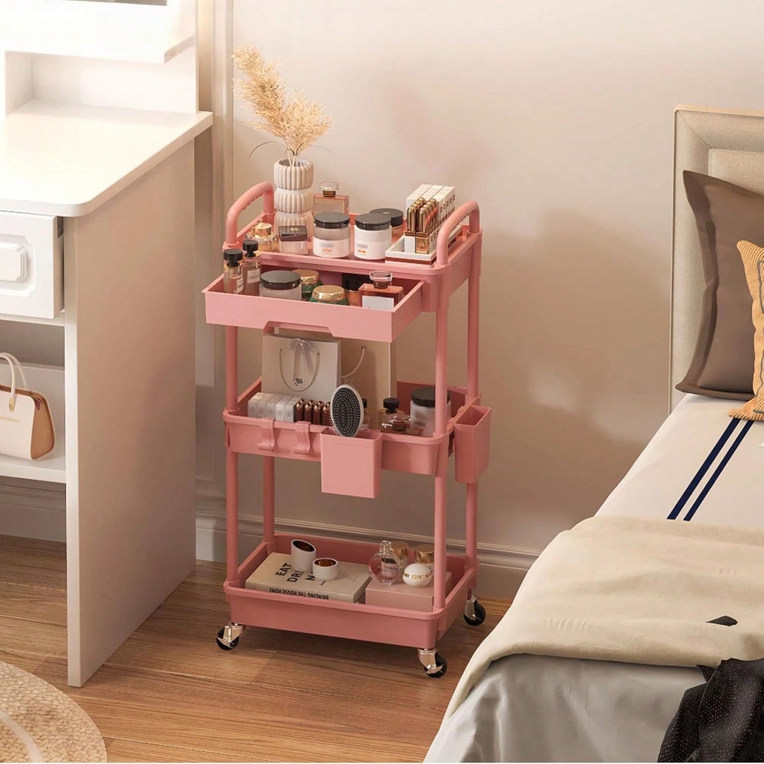 3 Tier Rolling Utility Cart wi - đánh giá và giá Office Drawer Organizer