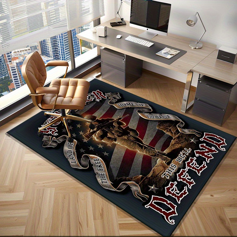 American Soldier Patriotic Rug - đánh giá và giá Home Office Design Ideas