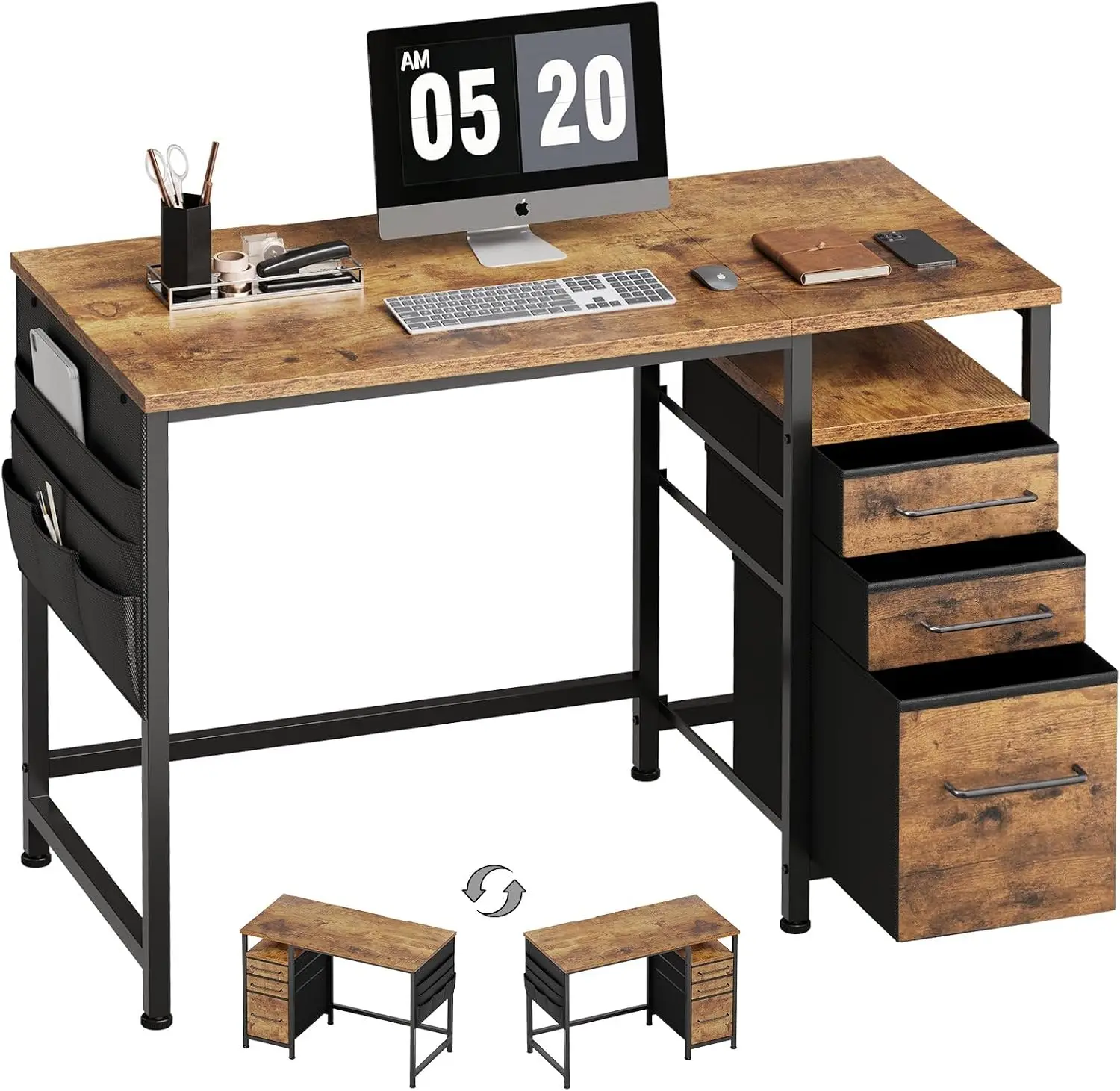Small Desk with Drawers, Offic - đánh giá và giá Desk Drawer Small
