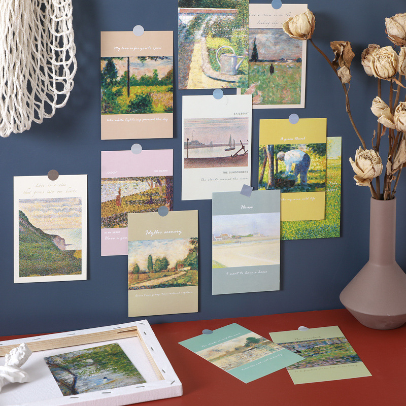 15Pcs Retro Oil Painting Poste - đánh giá và giá Home Office Background