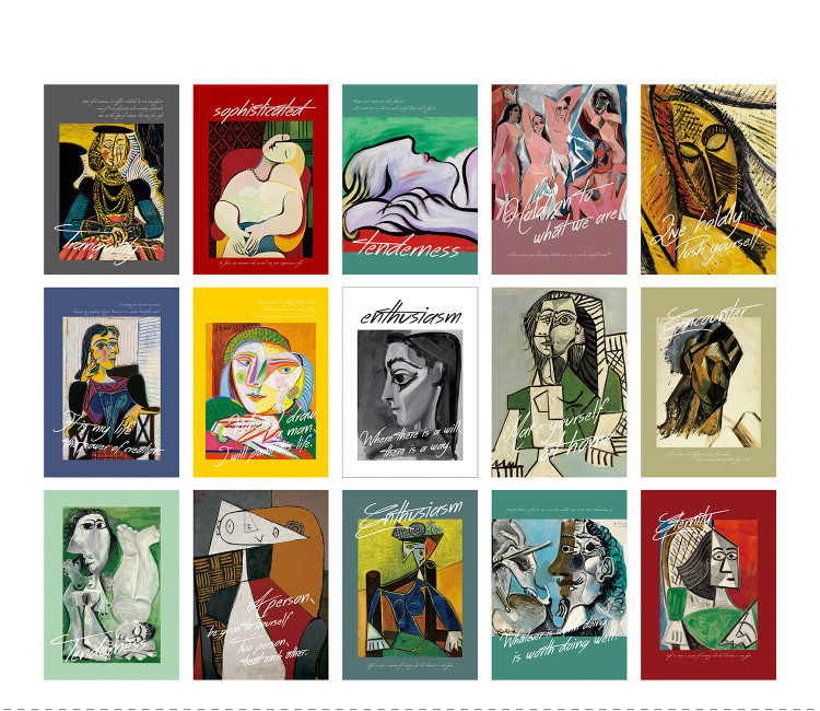 15Pcs Retro Oil Painting Poste - đánh giá và giá Home Office Background