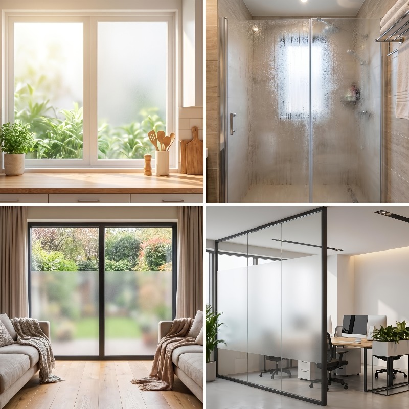 Pure White Frosted Privacy Win - đánh giá và giá Home Office Ideas