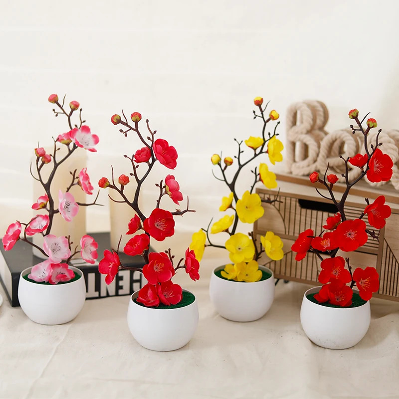 Simulation Plum Flower Pot Pla - đánh giá và giá Home Office Background