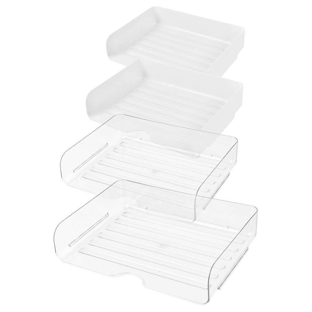 4Pcs File Organizer Clear Stac - đánh giá và giá Office Drawer Organizer