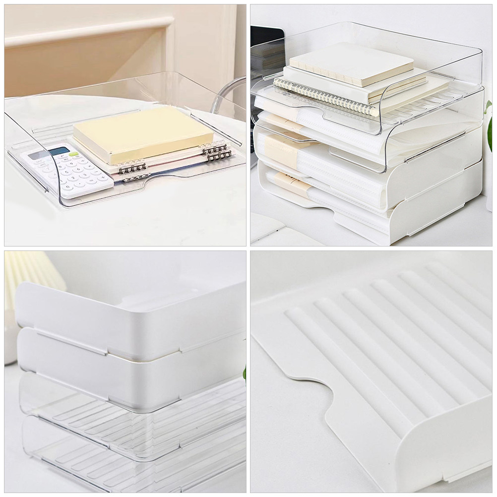4Pcs File Organizer Clear Stac - đánh giá và giá Office Drawer Organizer